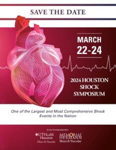 JOSHN 2024 Houston Shock Symposium Conference Save the Date page